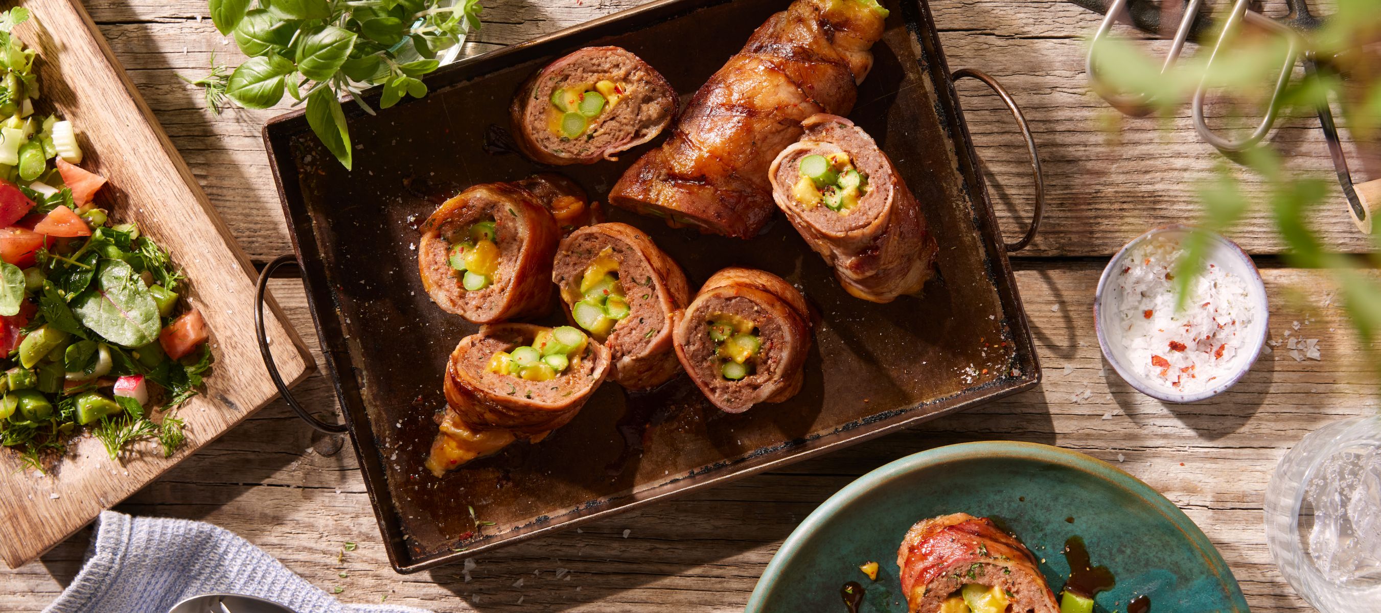 ChiliCheddar Bacon Bomb mit Spargel Rezept einfach zubereitet Kerrygold