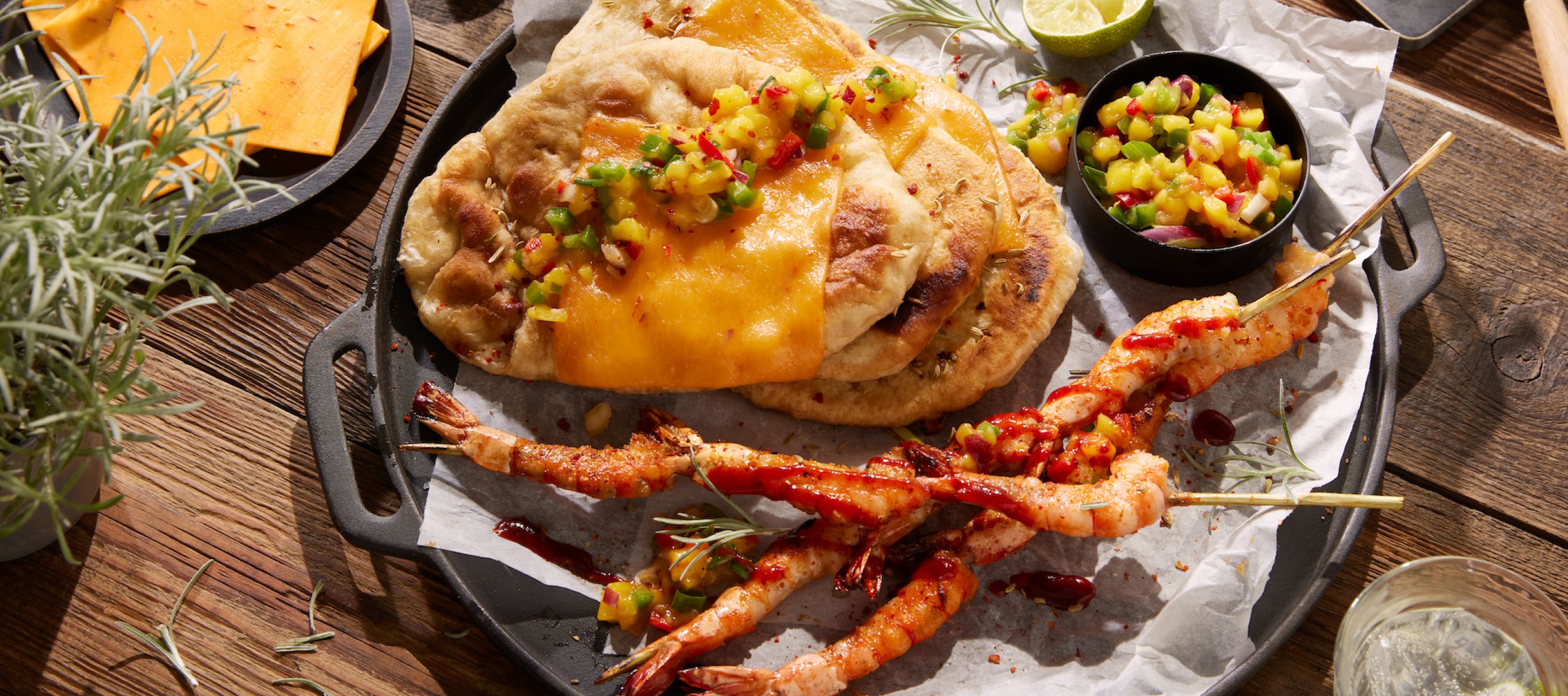 Gegrillte Riesengarnelen am Spieß Rezept einfach zubereitet - Kerrygold