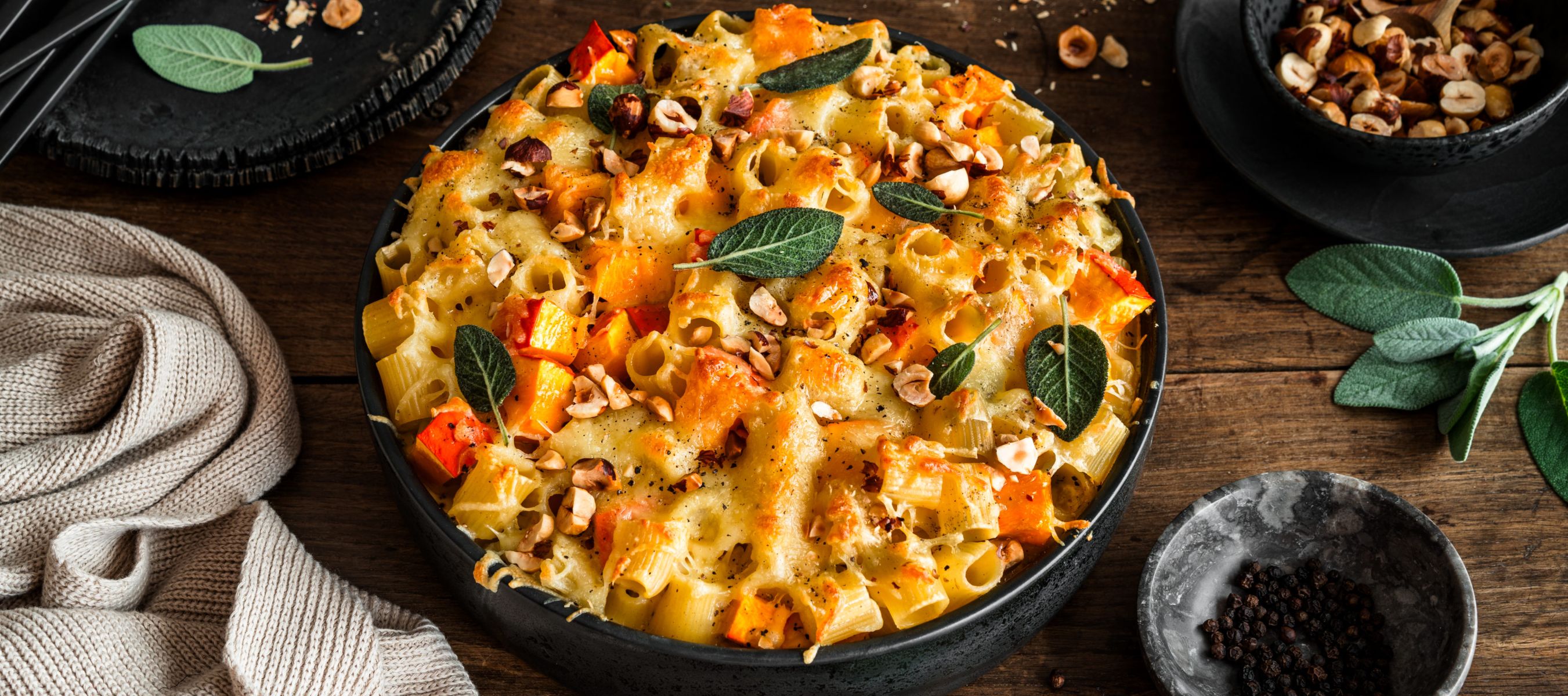 Kürbis-Nudel-Auflauf Rezept einfach zubereitet - Kerrygold