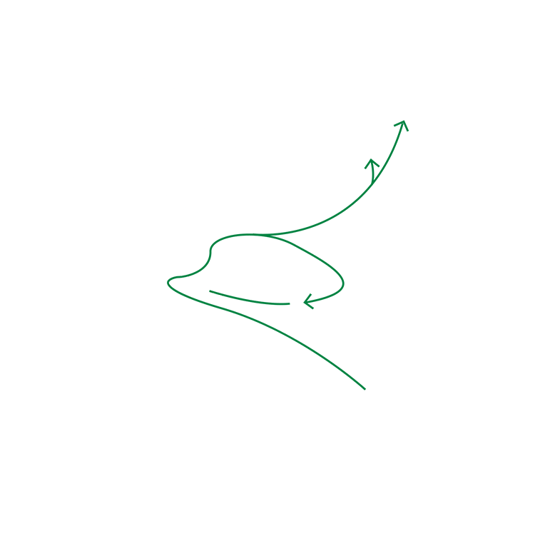 Eine vereinfachte Weltkarte, die den Golfstrom zeigt, der warmes Wasser vom Golf von Mexiko über den Atlantischen Ozean in Richtung Irland transportiert, gekennzeichnet durch grüne Pfeile und eine deutsche Beschriftung.
